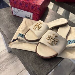 Tory Burch ivory  Slide Sandals